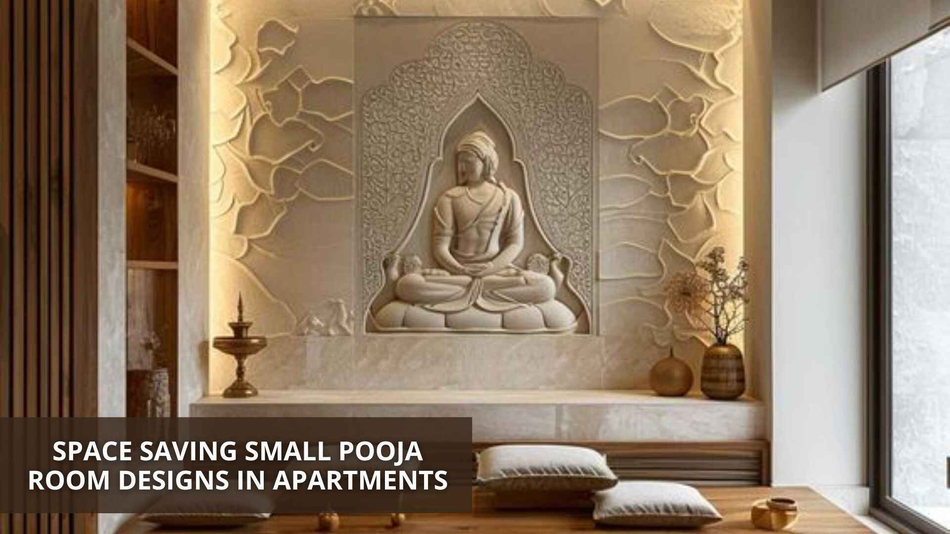 Space Saving Small Pooja Room Designs in Apartments