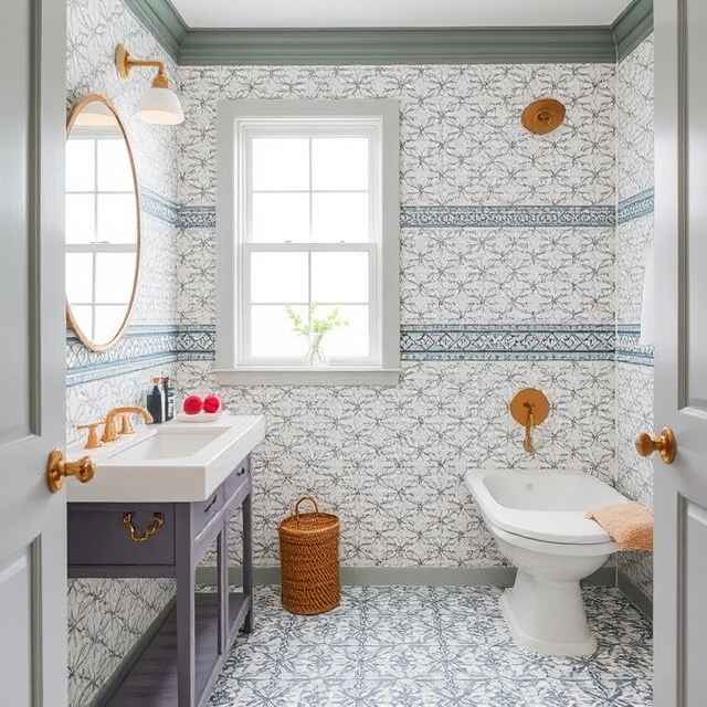 Budget-Friendly Cement Tile Bathroom Ideas