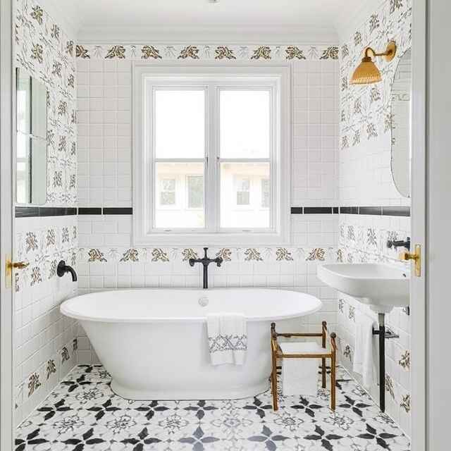 Cement Tile Color Trends for Bathrooms